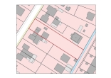 Abriss-Immobilie mit attraktiven Baugrundstück in Kirchhuchting - Flurkarte. Das Grundstück ist rot markiert